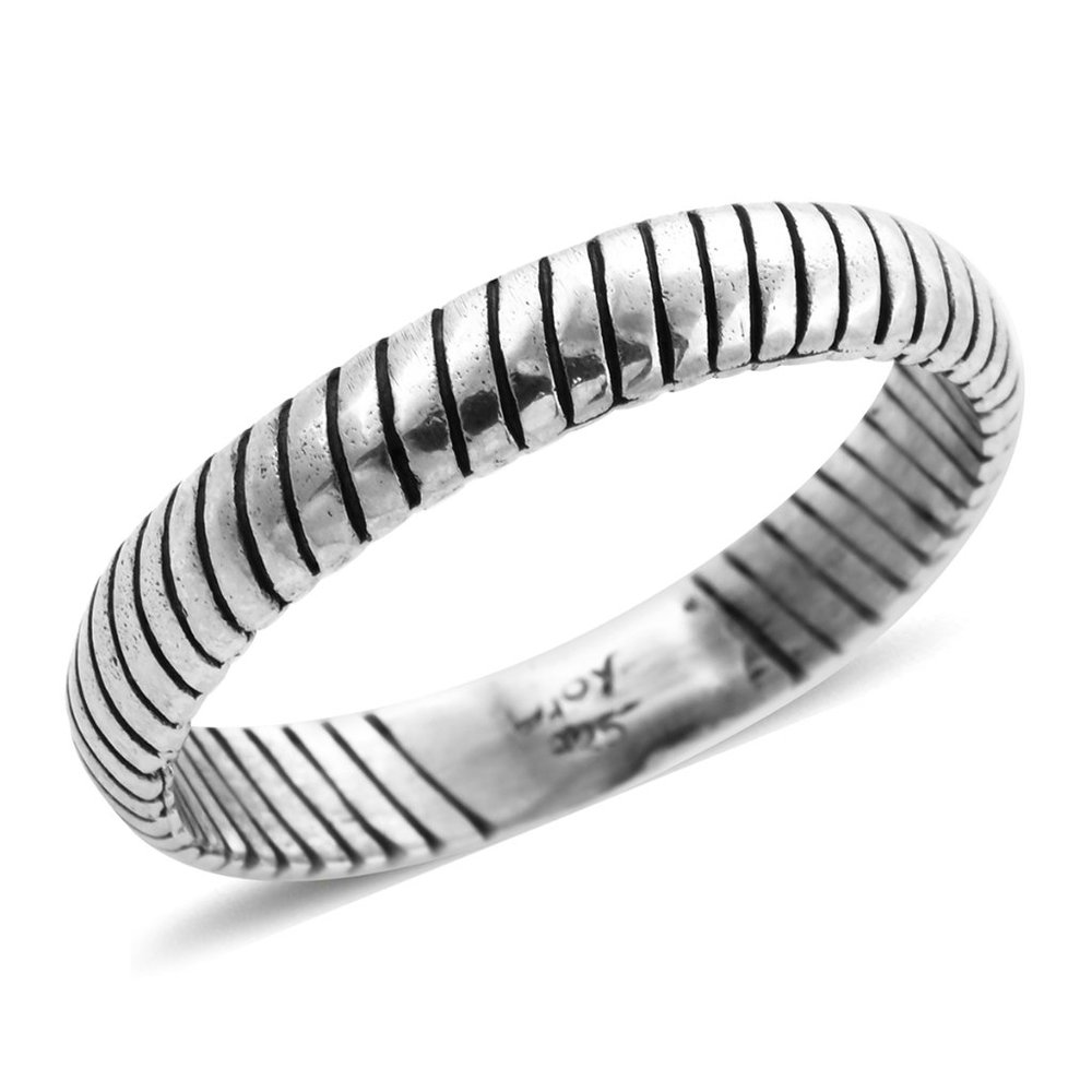 Bali Band Ring 925 Sterling Silver